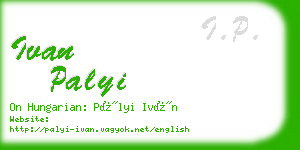 ivan palyi business card